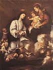Famous Rose Paintings - St. Rose of Lima before the Madonna